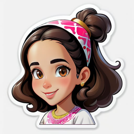 một cô gái tên Aya Sotor, cô ấy là người Maroc, cô ấy có làn da trắng, mũi to và mông to cùng trái tim lớn, cô ấy trông dễ thương sticker