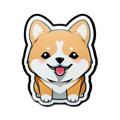 Adorable petit Shiba Inu sticker