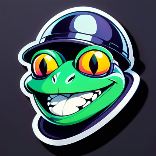 crazy frog rich with crypto sticker