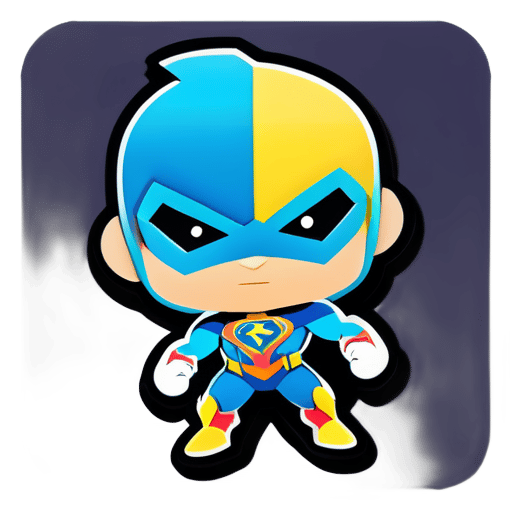 superhero named as SA sticker