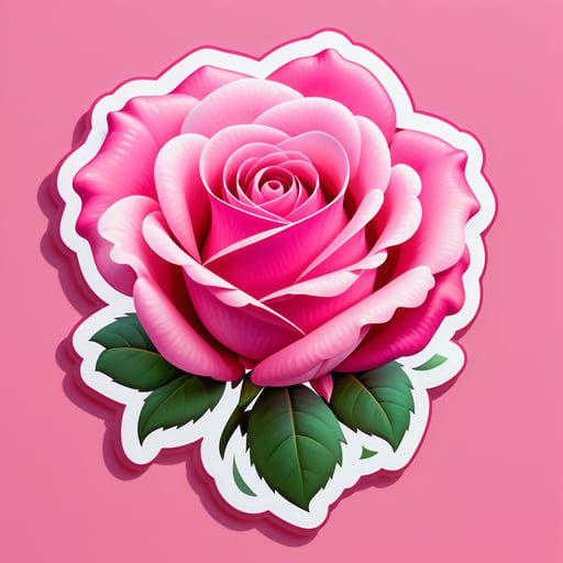 Pink Rose Unfurling at Dawn sticker