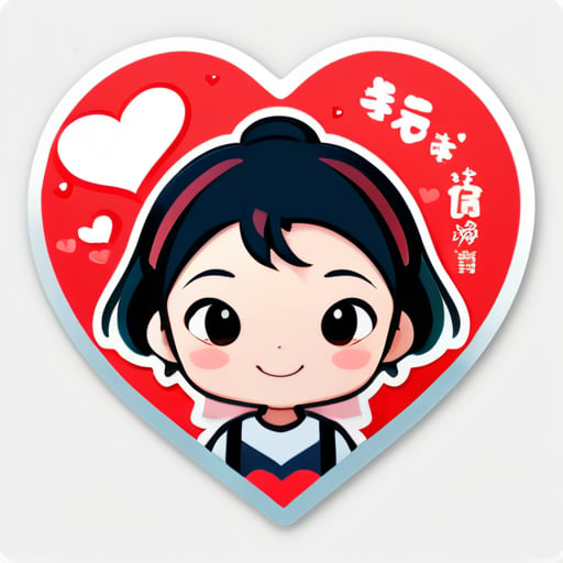 Gostaria de criar um adesivo especial com os nomes meu e da minha namorada: 泽泽❤靓靓. Acredito que um design em forma de coração representaria melhor o nosso amor. Você poderia me ajudar a criar um adesivo em forma de coração? Obrigado! sticker