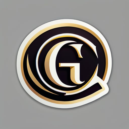 Ein Logo für Initialen GS Sticker sticker
