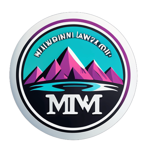 創建一個以 MMW 公司命名的標誌 sticker