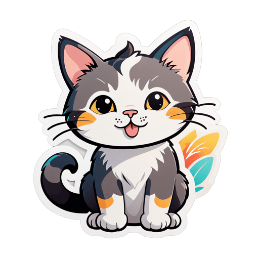 gato fofo sticker
