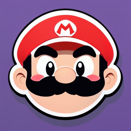 un nouveau personnage qui ressemble à un jeu Mario, mais sans moustache et paraît plus jeune sticker