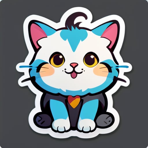 给我生成一个可爱的猫 sticker