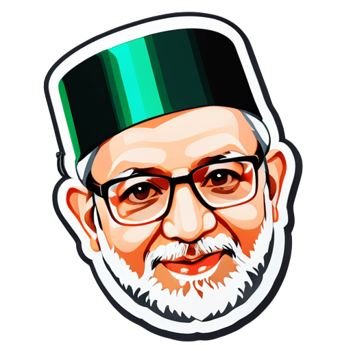 generate a sticker of Dr. Tahirul Qadri sticker