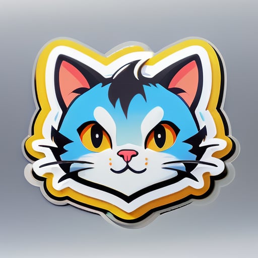 Một biểu tượng logo của một con mèo nhỏ sticker