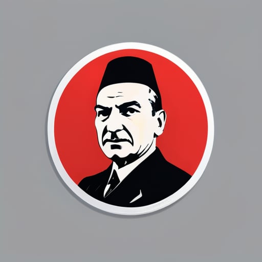 Machen Sie einen Aufkleber mit Atatürk ohne Fes sticker