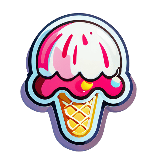 アイスクリームの入ったボール sticker