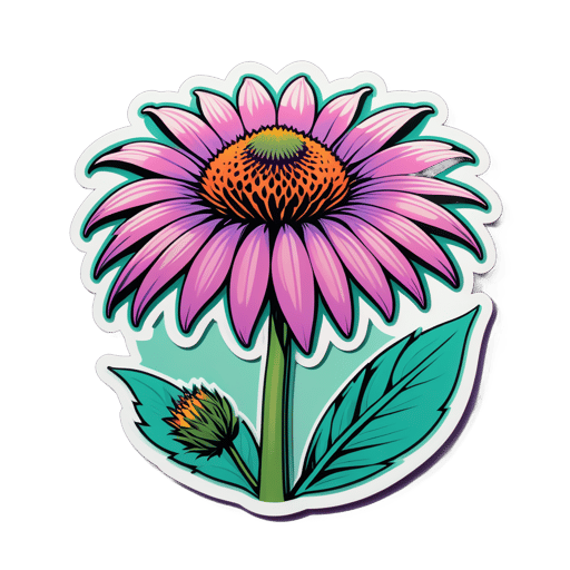 Enchanted Echinacea Euphoria sticker