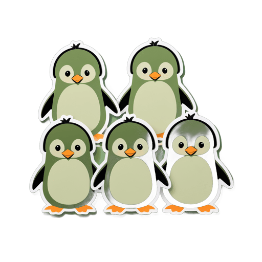 Sturdy Olive Penguins sticker