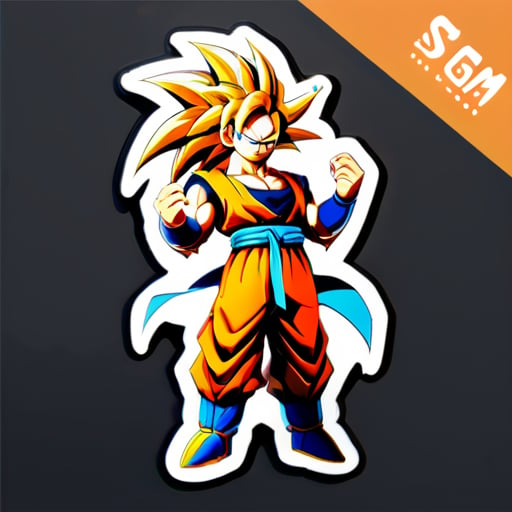 muéstrame a Son Goku como ssj8 sticker