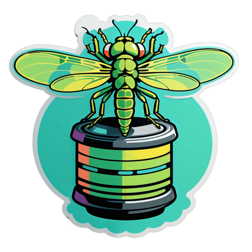 Dub Dragonfly with Mixer sticker