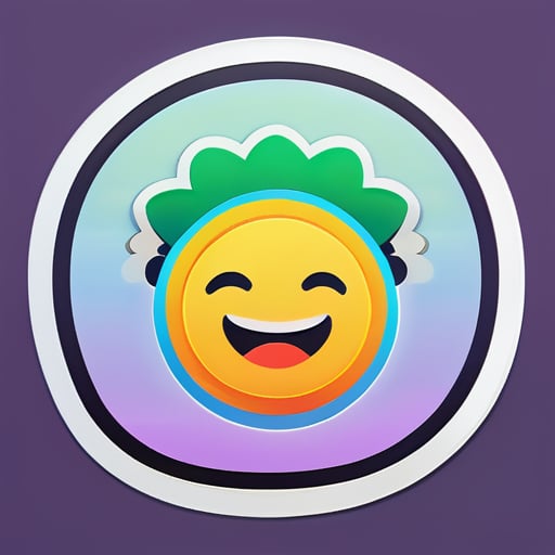Haz un emoji que exprese gratitud en toda la web sticker