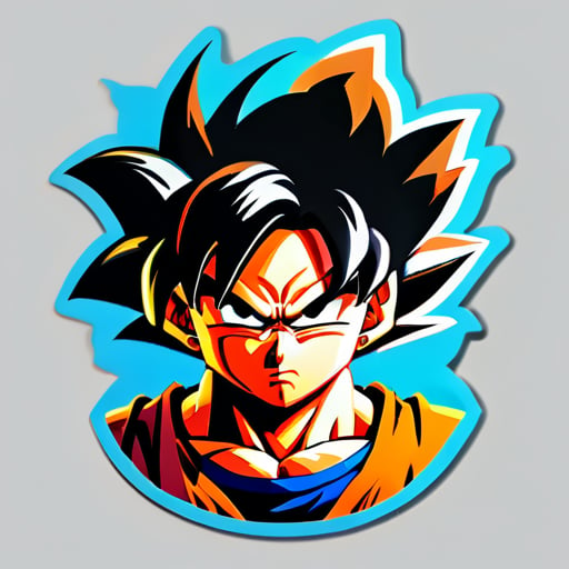 Goku furious sticker