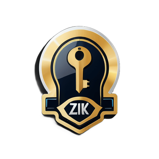 Logo for the company ZSK (stands for lock-and-key products). The company sells hardware for interior doors sticker