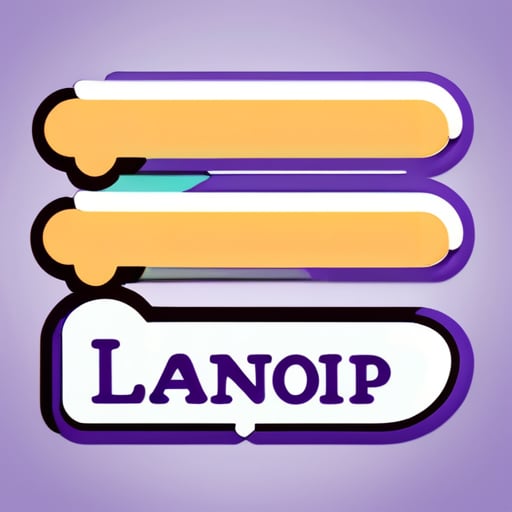 create a  name "BLOG" in font "Bradley Hand ITC" and color should be "Lavender" sticker