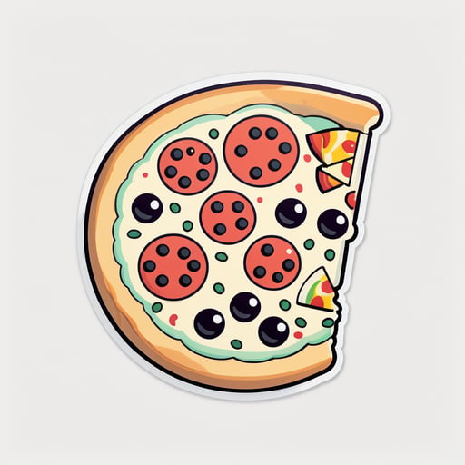 Pizza fofa sticker