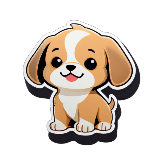 line puppy sticker