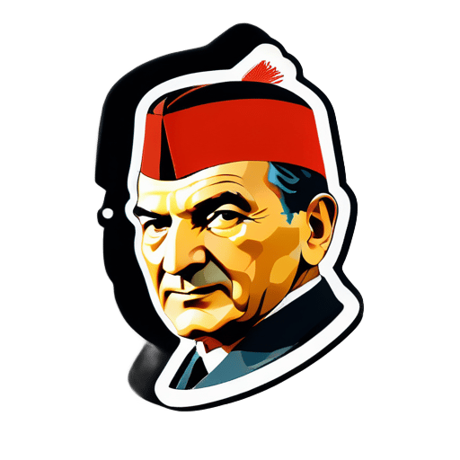 Faire un autocollant avec Atatürk sticker