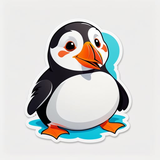 Relaxed Puffin Meme sticker