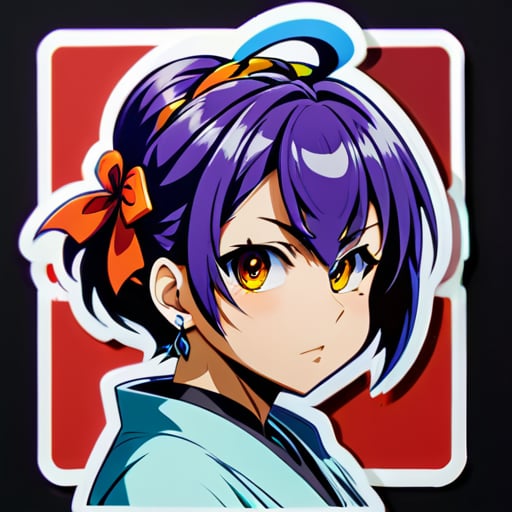 GOGO personagem principal do anime jujutsu kaisen sticker