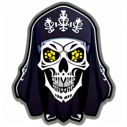 andrew tate skeleton skull with a writing on its forehead as exactly "emir özbek ifşa" sticker