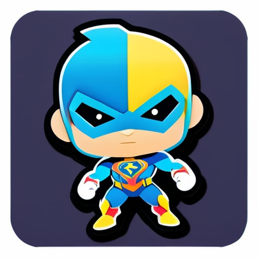 superhero named as SA sticker