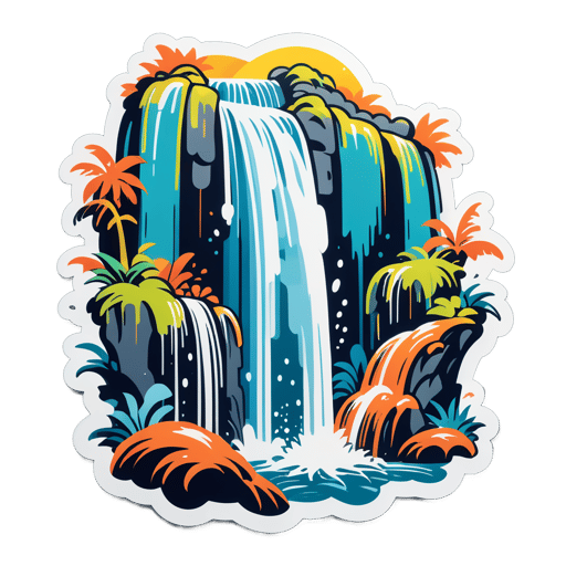 Roaring Waterfall sticker