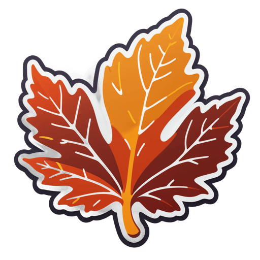 Hoja de otoño crujiente sticker