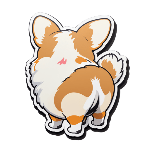 Cute Corgi Butt sticker