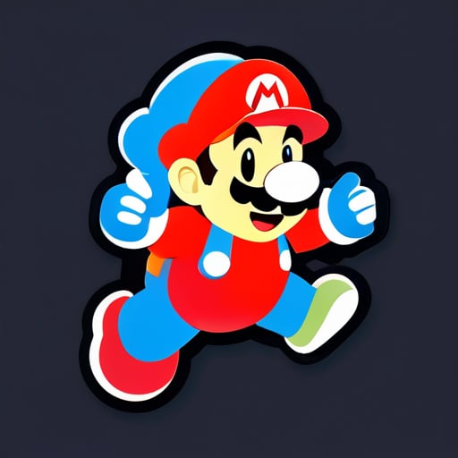Astronaut im Super-Mario-Stil sticker