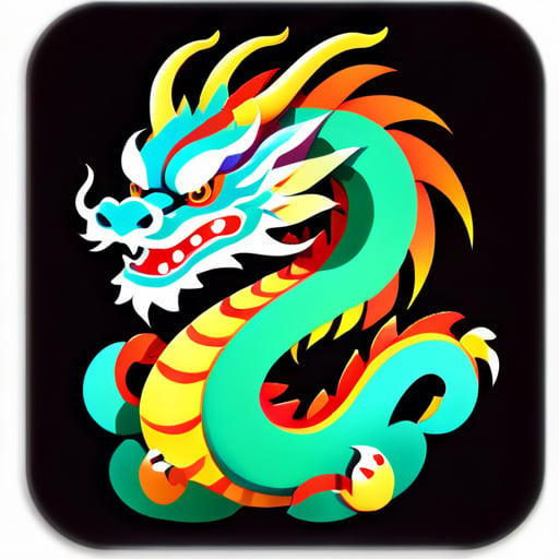 Un dragon chinois sticker