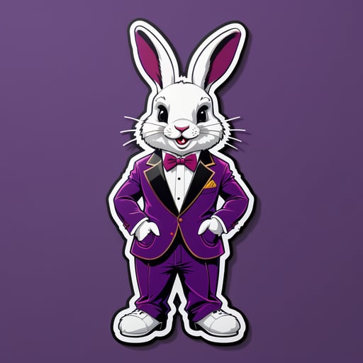 R&B Rabbit with Velvet Suit sticker