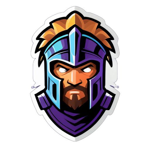gladiator with human face hide sticker