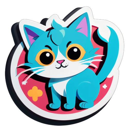 Create plane on a cat sticker