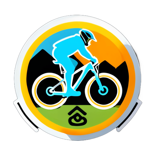 关于山地自行车如下坡俱乐部“de charme” sticker