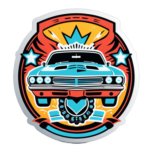 Trofeo de Exhibición de Autos sticker