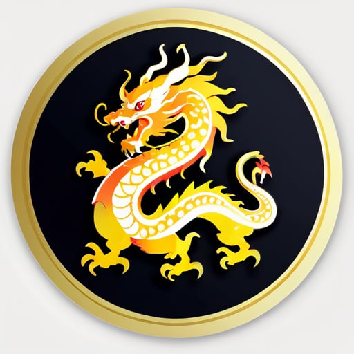 Dragão de Ouro da China sticker