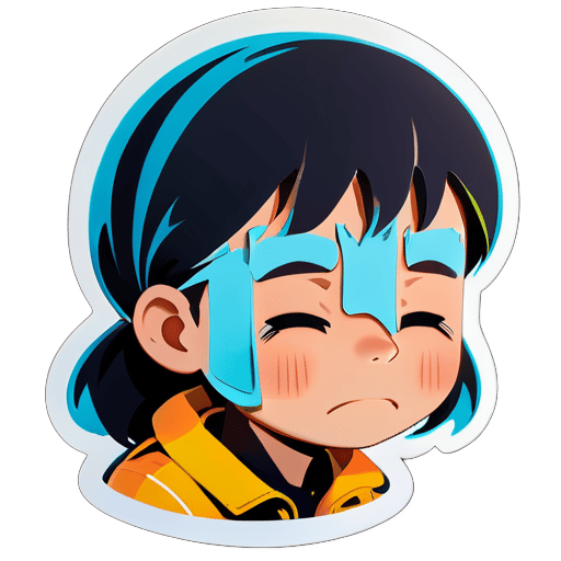Courier crying sticker
