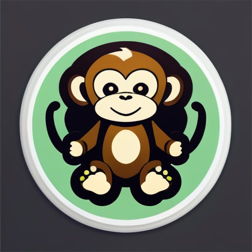 massagem pelo macaco sticker