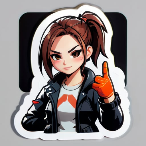 Personaje de Pubg mostrando el dedo medio sticker