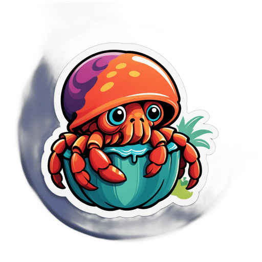 Exultant Hermit Crab Meme sticker