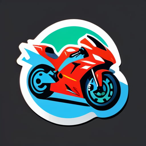 超級摩托車 sticker