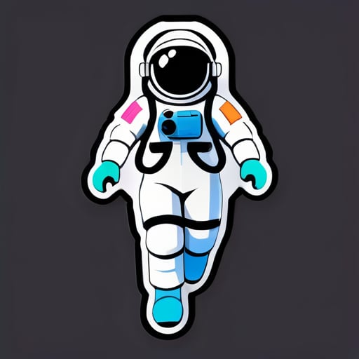 女宇航员👩‍🚀 theo phong cách Nintendo sticker