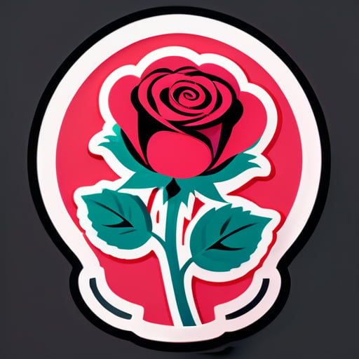 tripes avec rose sticker