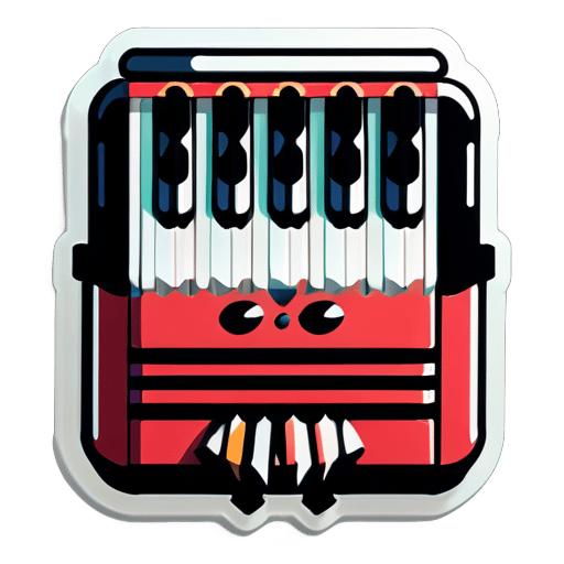 Đàn accordion Midi sticker