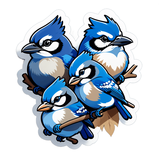 Pudgy Cobalt Blue Jays sticker